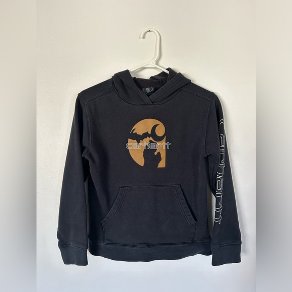 Carhartt Boys Black Hoodie Size 10-12 - Picture 1 of 7